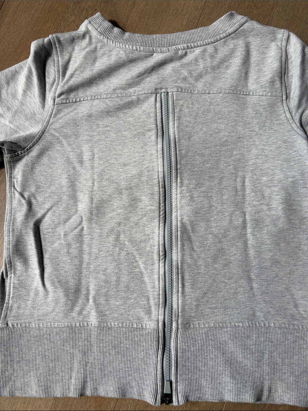 Puma Light Gray Back-Zip Sweatshirt